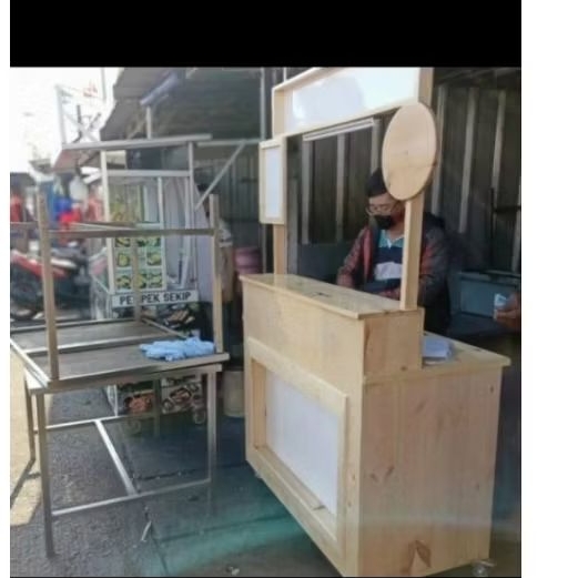 gerobak es gerobak kayu jati Belanda gerobak makan