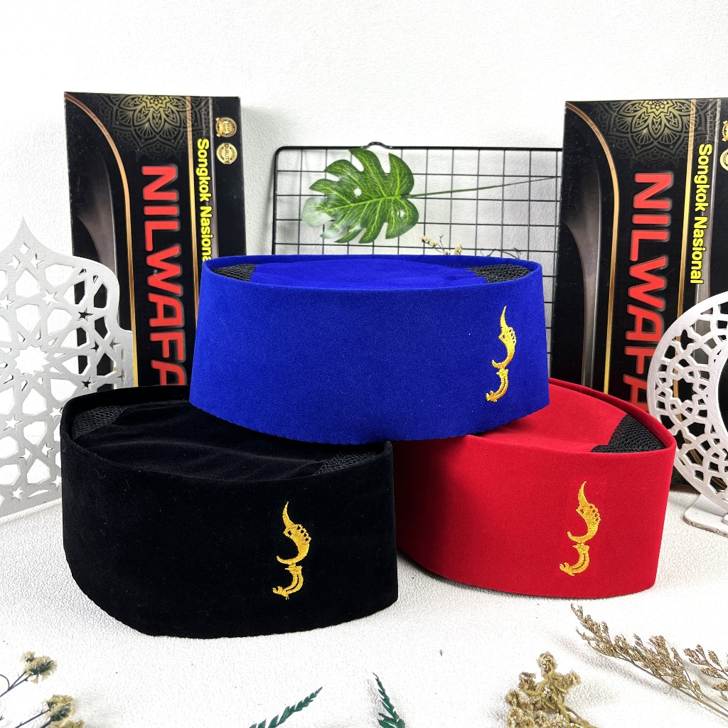 PECI SONGKOK KUJANG, PECI HITAM BORDIR KUJANG, BORDIR KUJANG, KOPIAH KUJANG, PECI MERAH KUJANG, SONG