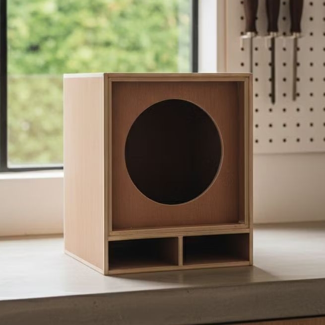 Box speaker miniscoop 8inch semi Meranti 15mm