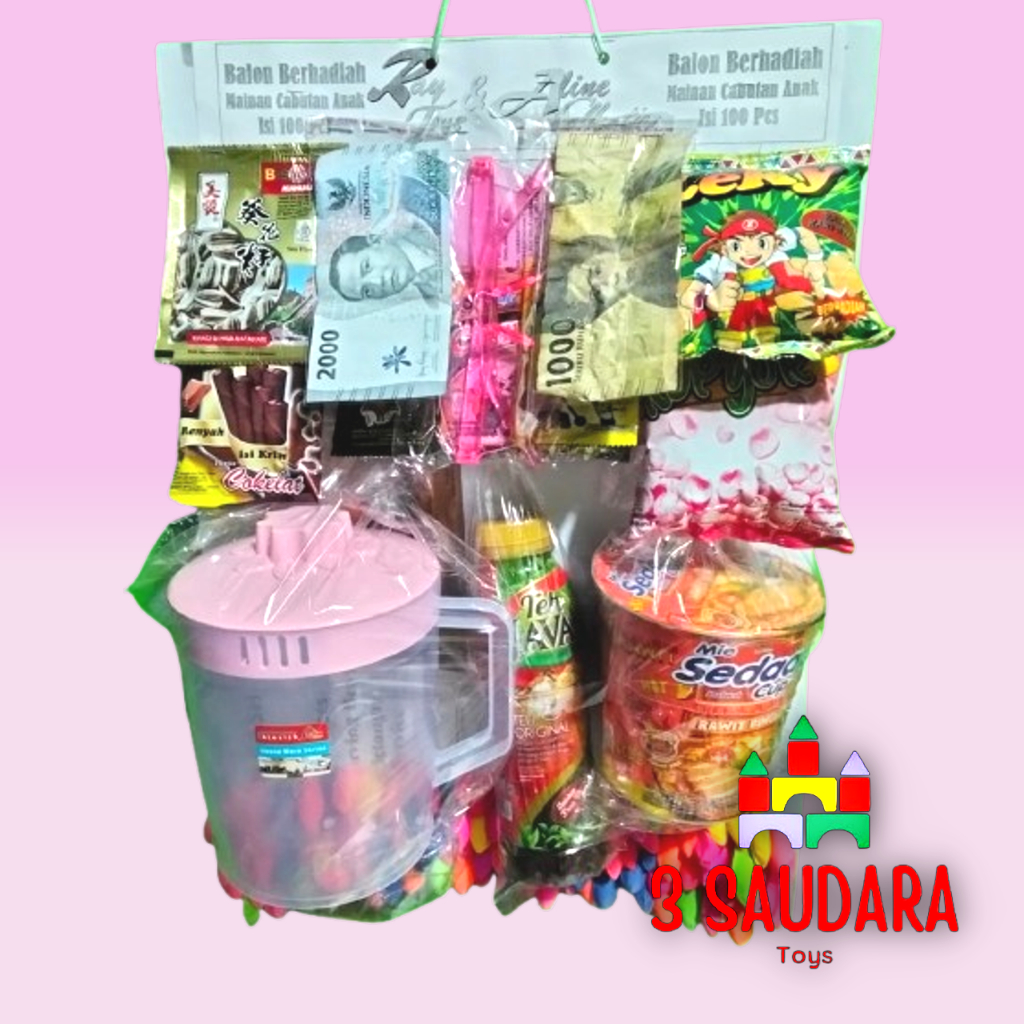 Grosir Murah Lotre balon cabutan berhadiah isi 100pcs. CMPR