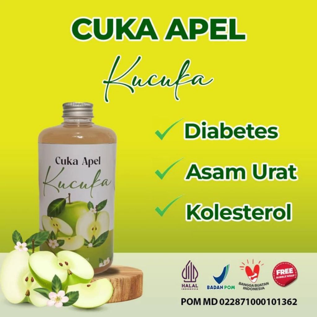Cuka Apel With Mother Organik Asli 500 ml - Cuka Aple With Mother Organik Termurah