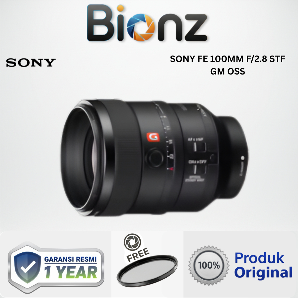 LENSA SONY FE 100MM F/2.8 STF GM OSS / SONY FE 100MM F/2.8 STF GM OSS GARANSI RESMI