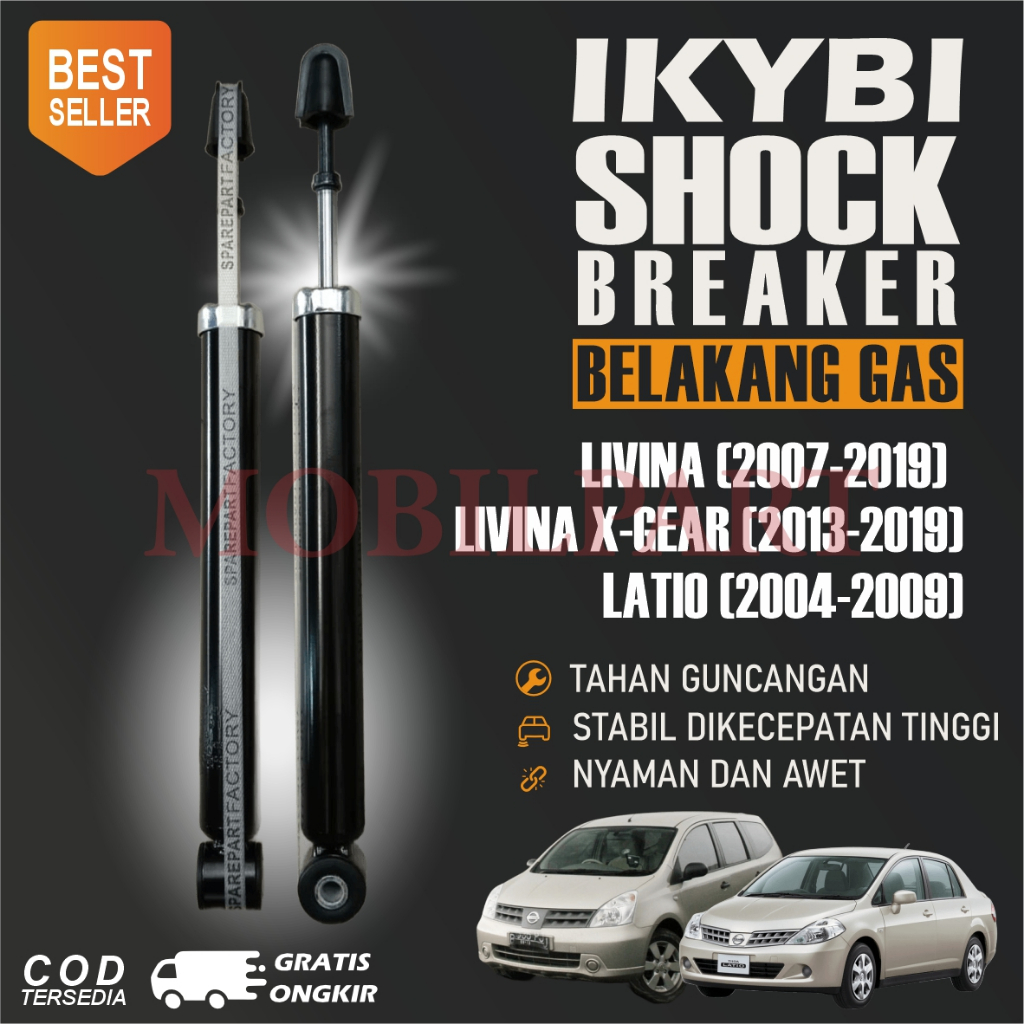 Shockbreaker Belakang Gas IKYBI - Grand Livina | Livina X-Gear Latio