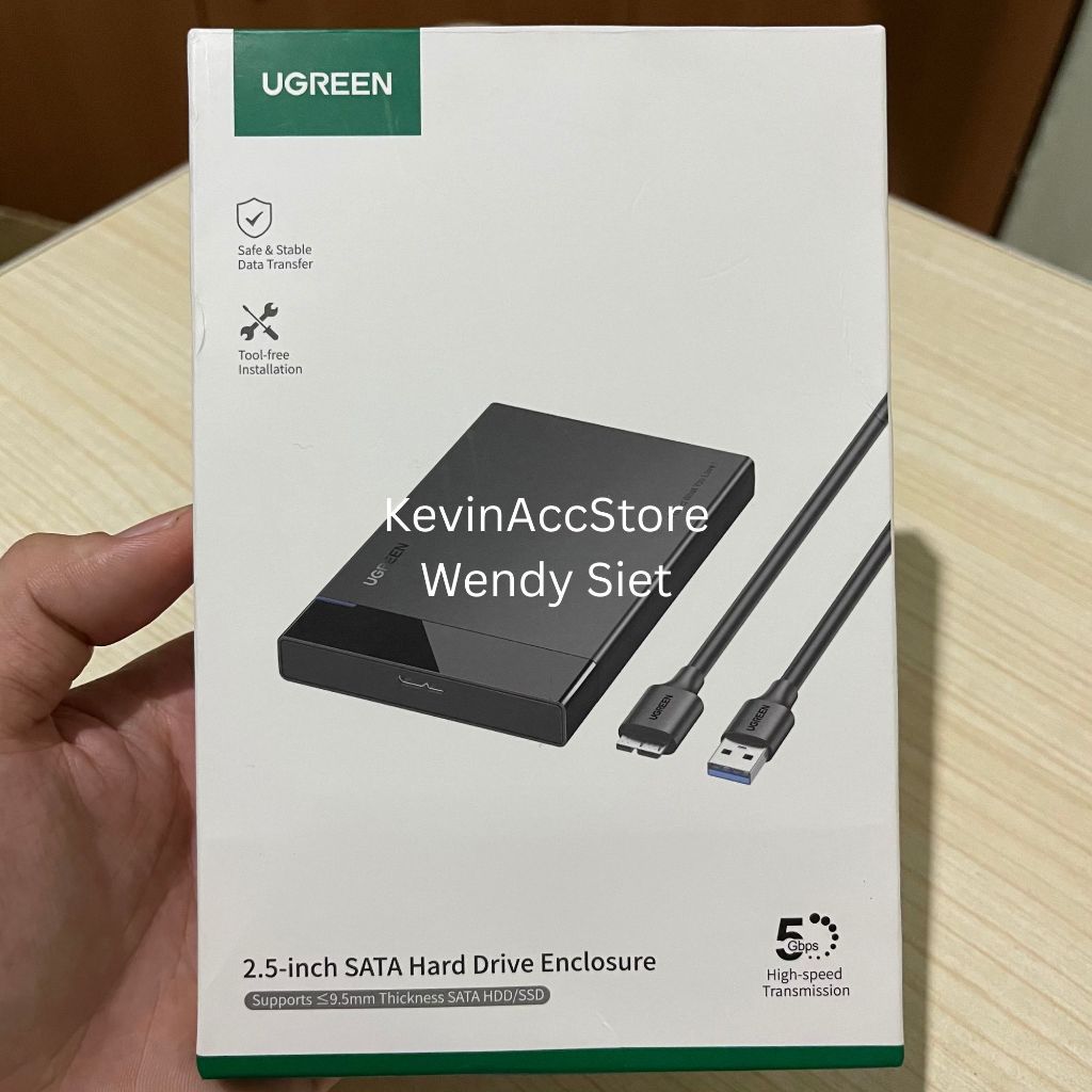 Seagate Mobile HDD 500GB + UGREEN Case Enclosure Hard Disk External