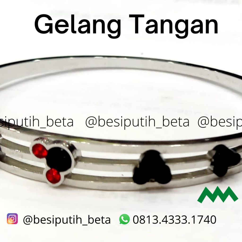 gelang besi putih ambon  gelang besi putih asli