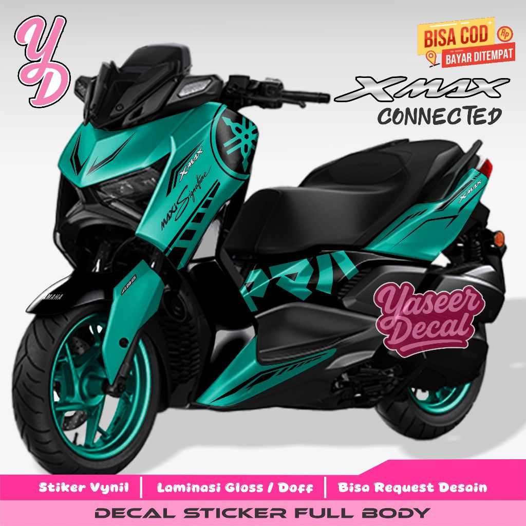 DECAL STICKER TERBARU XMAX CONNECTED FULL BODY DESAIN SIMPLE