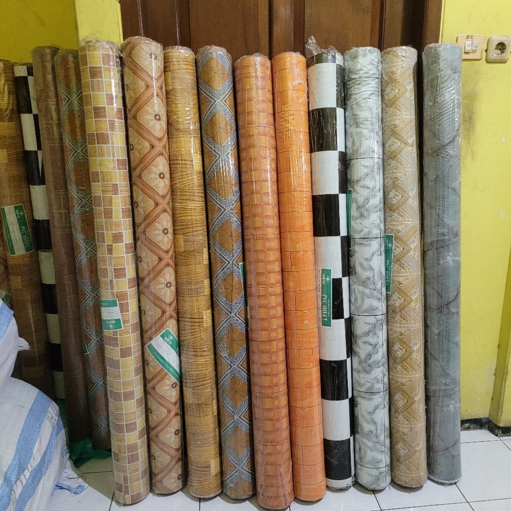 1ROLL 1,5 × 20 METER Karpet Lantai Vinyl/Perlak Banyak Motif