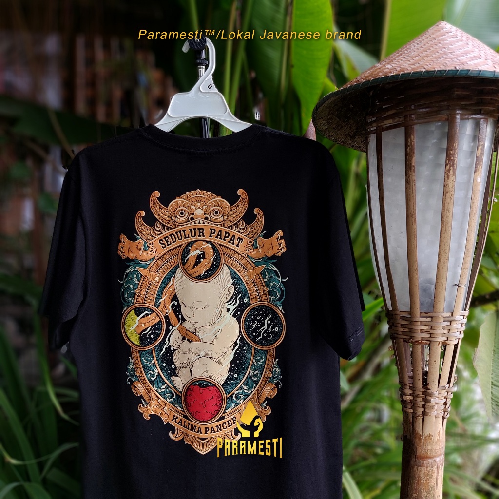 Paramesti Kaos Jawa Sedulur Papat Kalimo Pancer Baju Budaya Jawa Bali Big Size Oversize Jumbo Pria