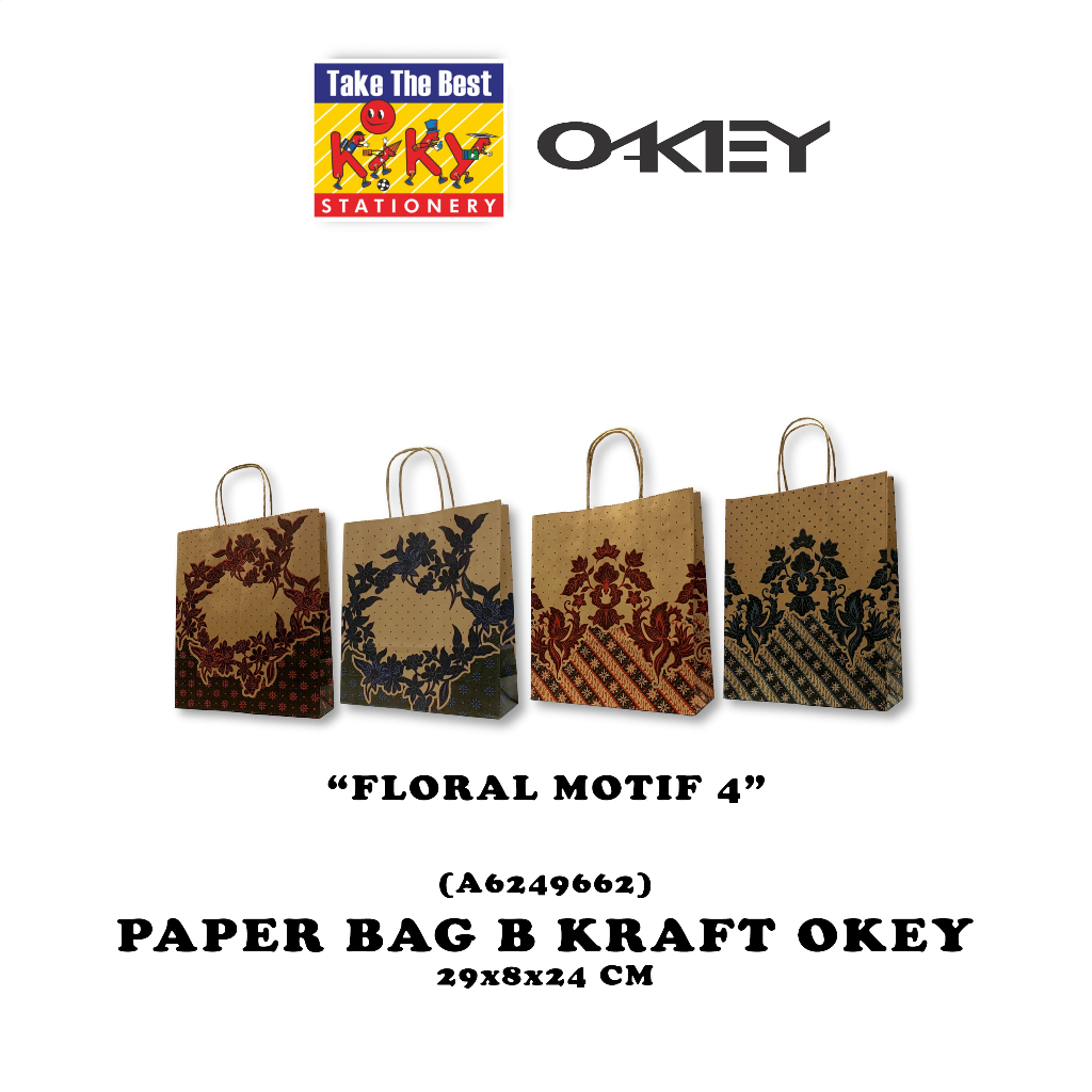 OKEY Paper Bag Tas Tali B Kraft - 1 Pcs