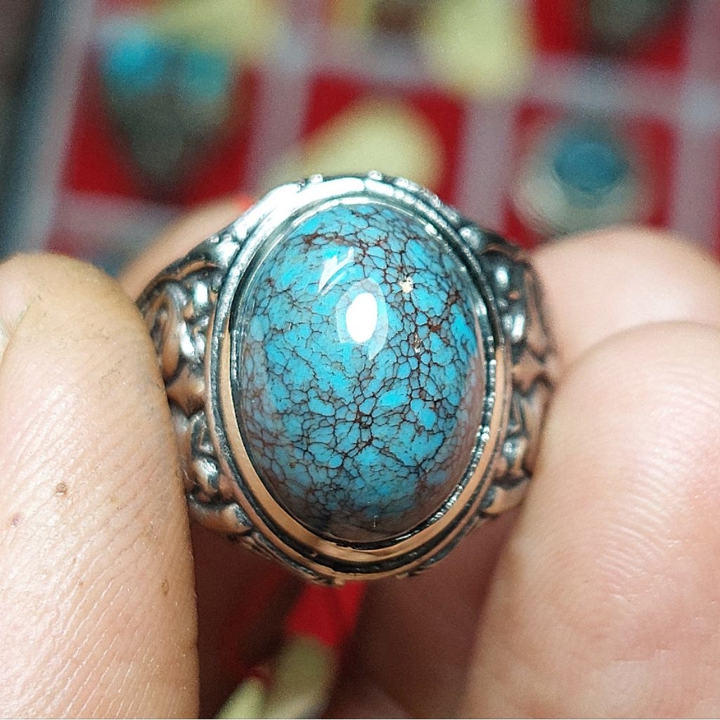 Pirus mesir Natural fancy blue beras wutah mumbul 14×10×9 mm [5Sd02036] PROMO ITEM  