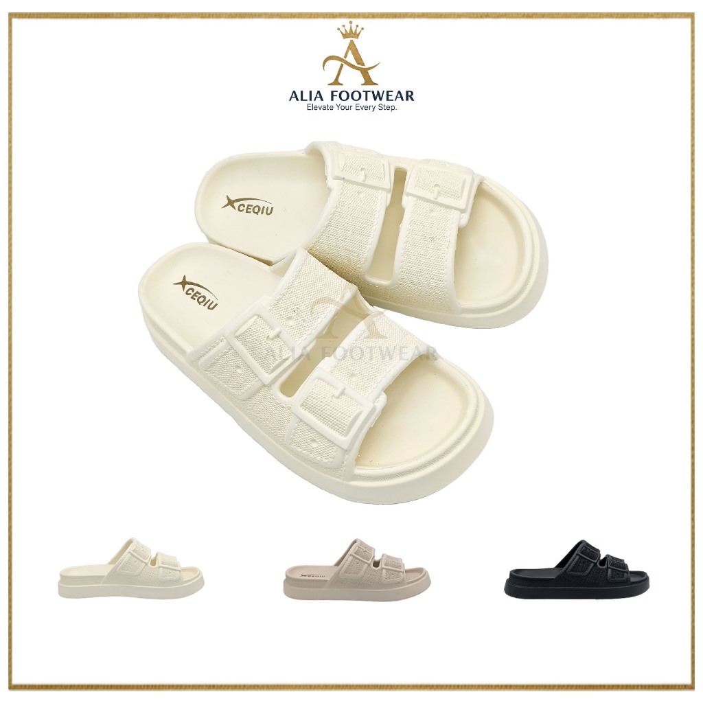 Alia Footwear - Sandal Slop Wanita Uk 36 - 41 / Sandal Casual Bahan EVA Anti Slip / Sandal Untuk Tam