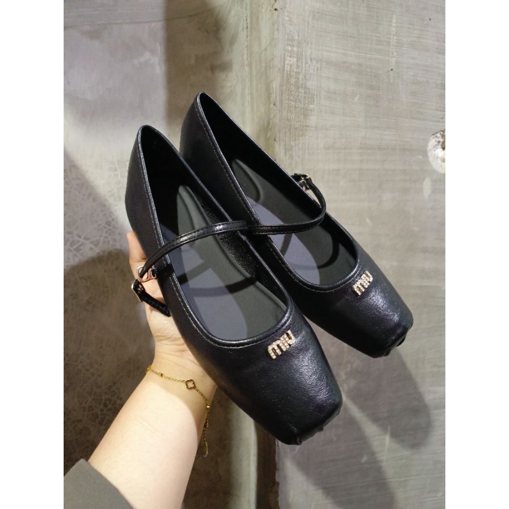 JIA V88-33 - FLAT SHOES TALI TENGAH SIMPLE ELEGANT | sepatu flat tali tengah wanita elegant anti sli