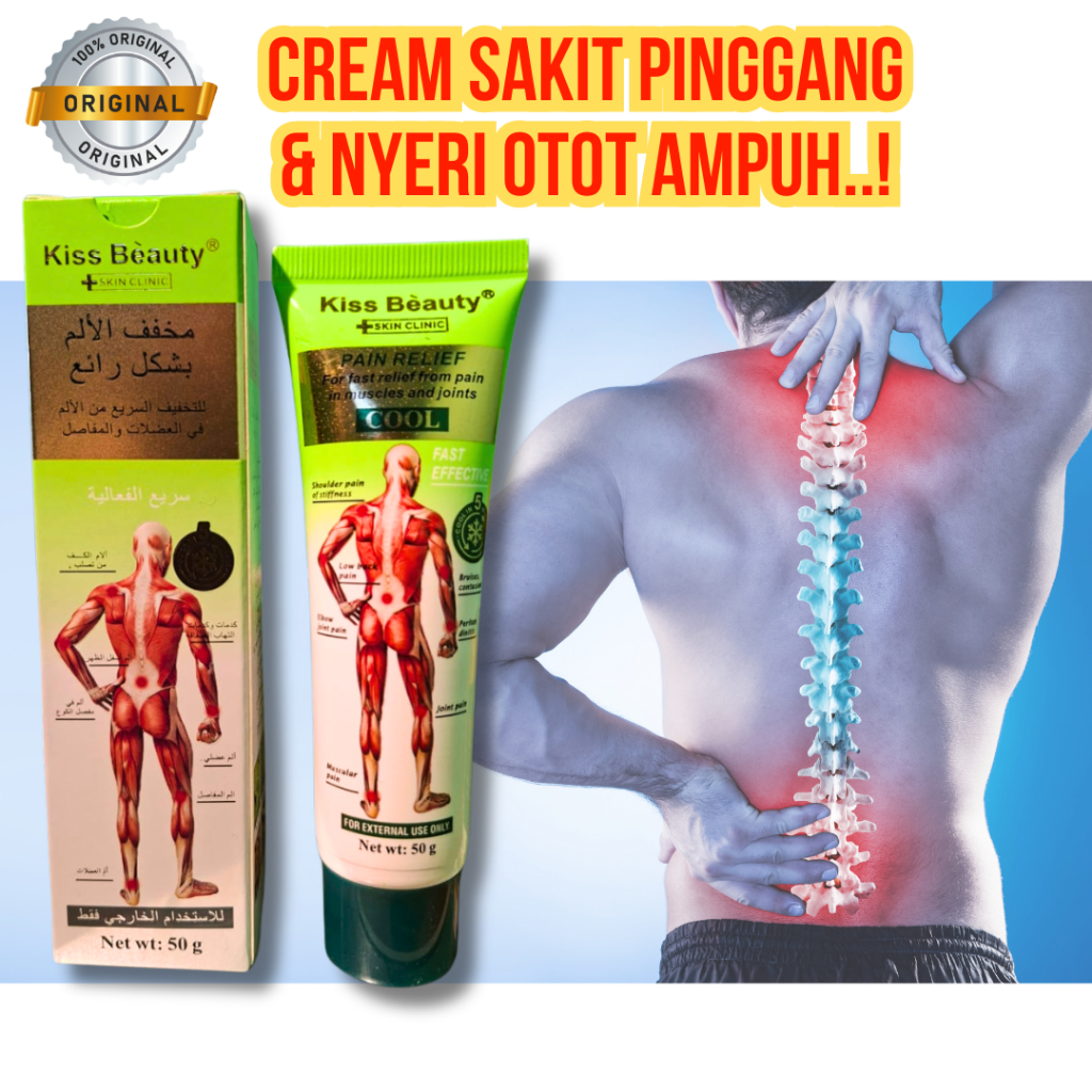 Cream Sakit Pinggang & Nyeri Otot Ampuh Cocok untuk sakit pinggang, nyeri otot, terkilir, nyeri send