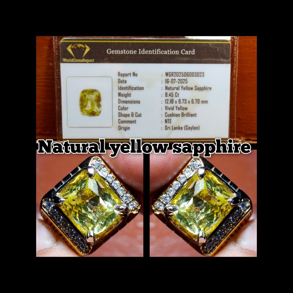 CINCIN BATU YELLOW SAPPHIRE SRILANKA CEYLON