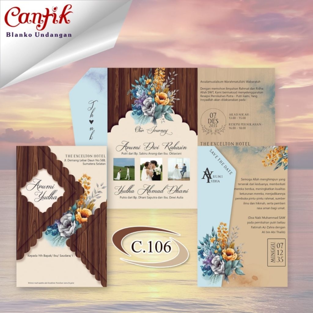 Undangan cantik 106 sudah cetak isi