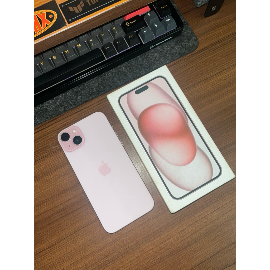 iPhone 15 Plus Pink 128GB iBox Resmi Fullset Pemkaian Pribadi