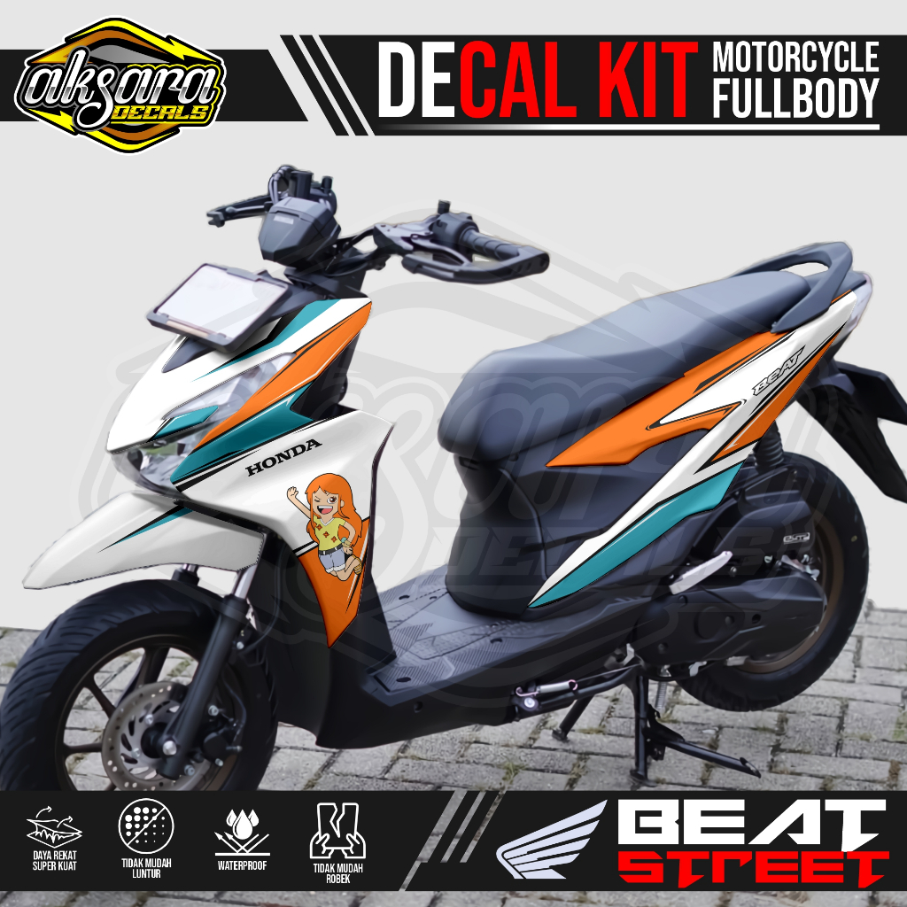 DECAL FULL BODY HONDA BEAT STREET TAHUN 2024-2025 - LIVERY ONE PIECE HONDA - NAMI - DECAL CUSTOM