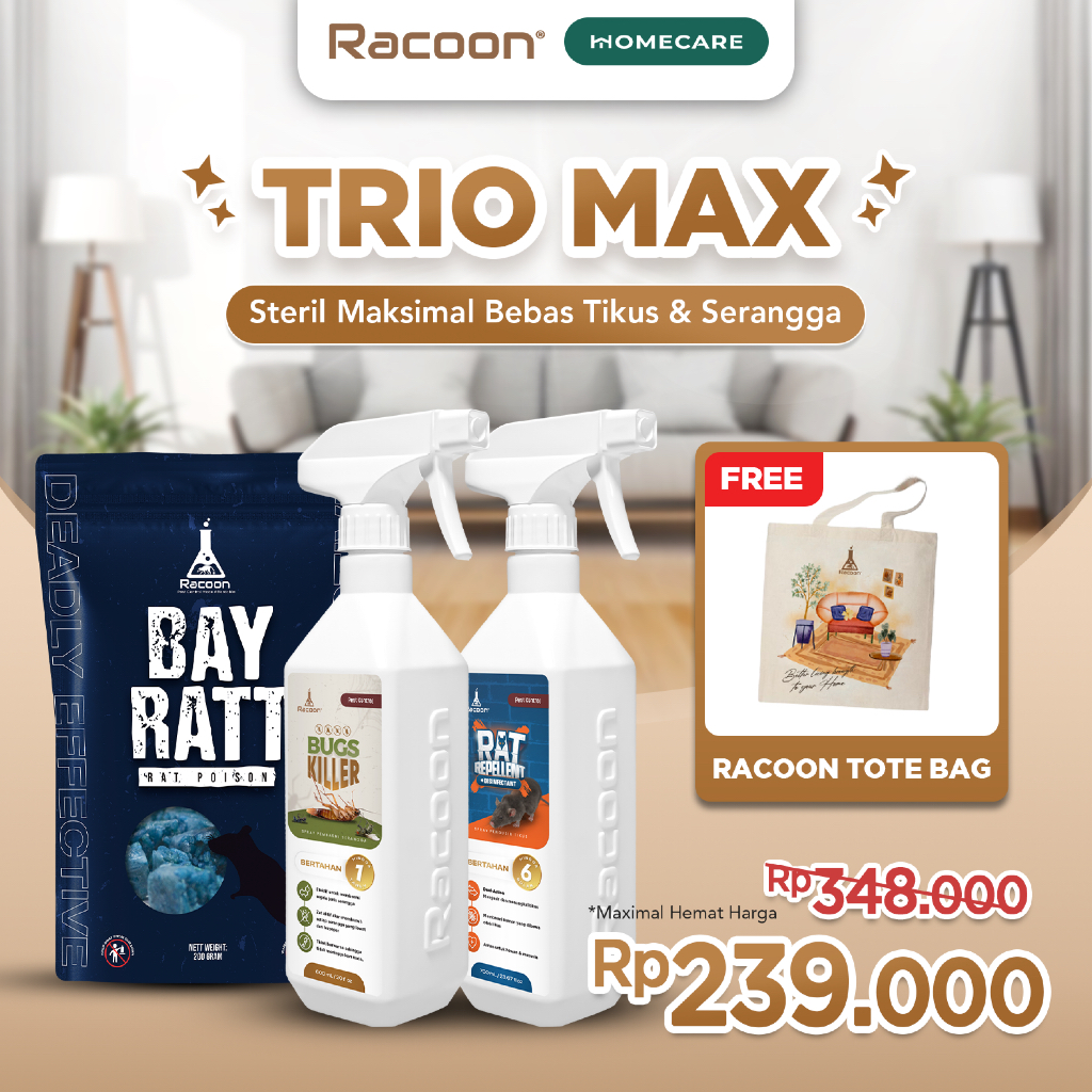 RACOON Best Pest Free 1 Bundling Anti Tikus, Semut, Kecoa