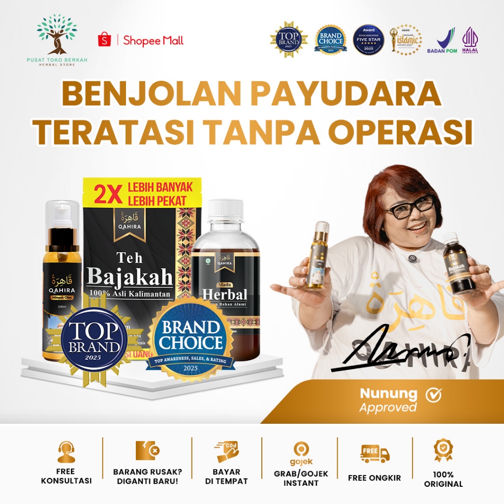 Qahira Alternatif Pengobatan Alami Mengatasi Lipoma Kista Benjolan Payudara Tanpa Efek Samping Halal