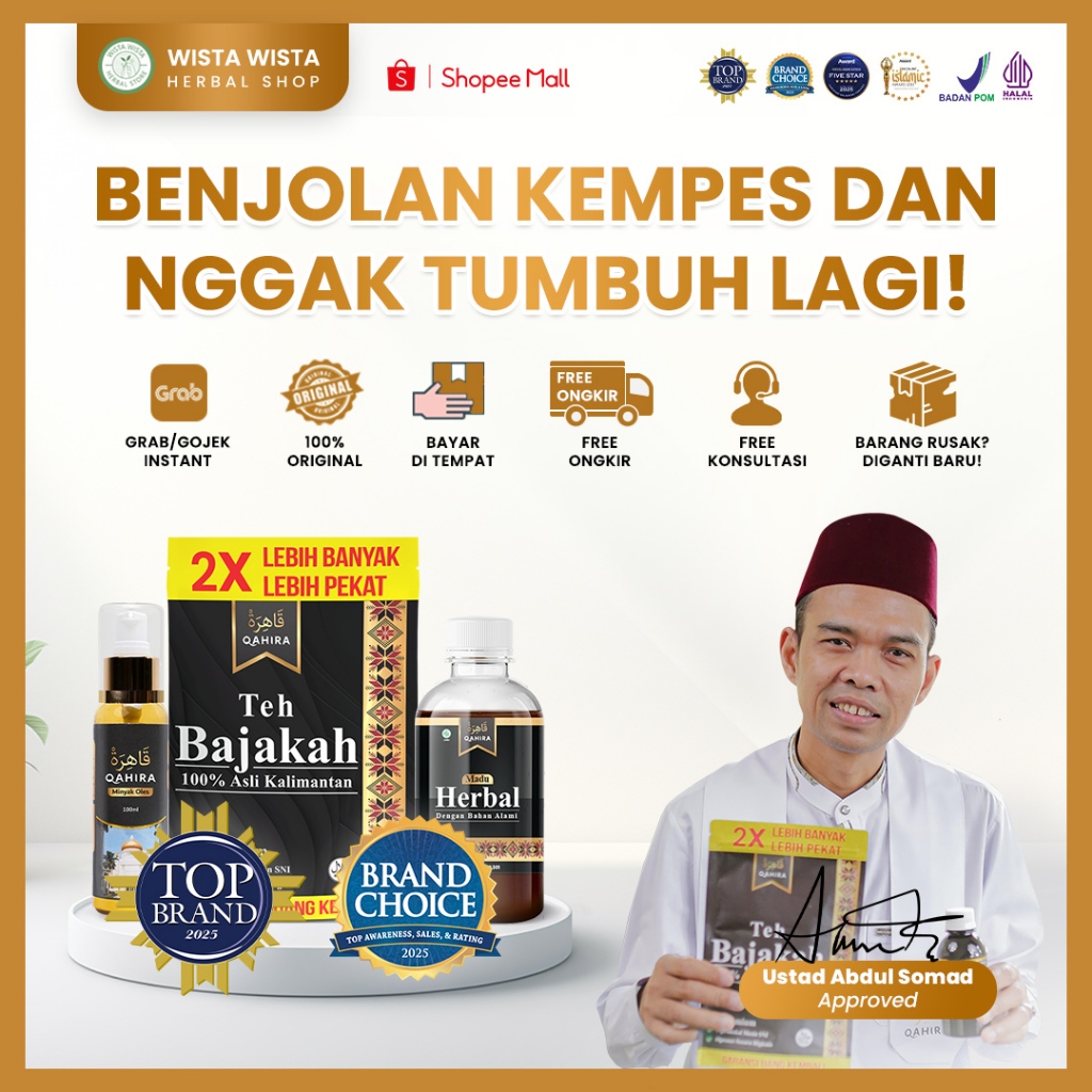 Qahira Herbal Bantu Atasi Benjolan Lipoma Kista Tiroid Tanpa Operasi BPOM Halal Terpercaya