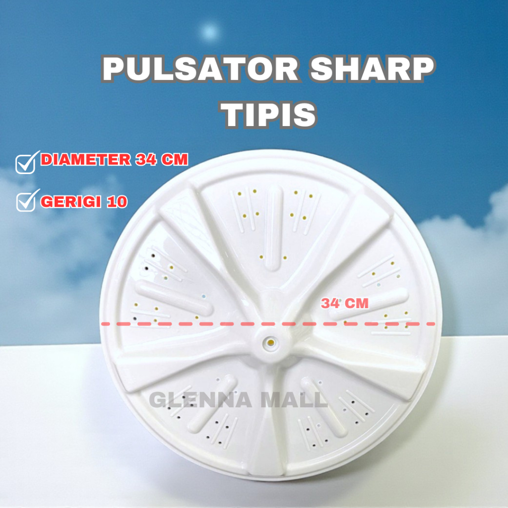 Pulsator Mesin Cuci Sharp 34CM Gerigi 10 || Pulsator Mesin Cuci Sharp Diameter 34CM
