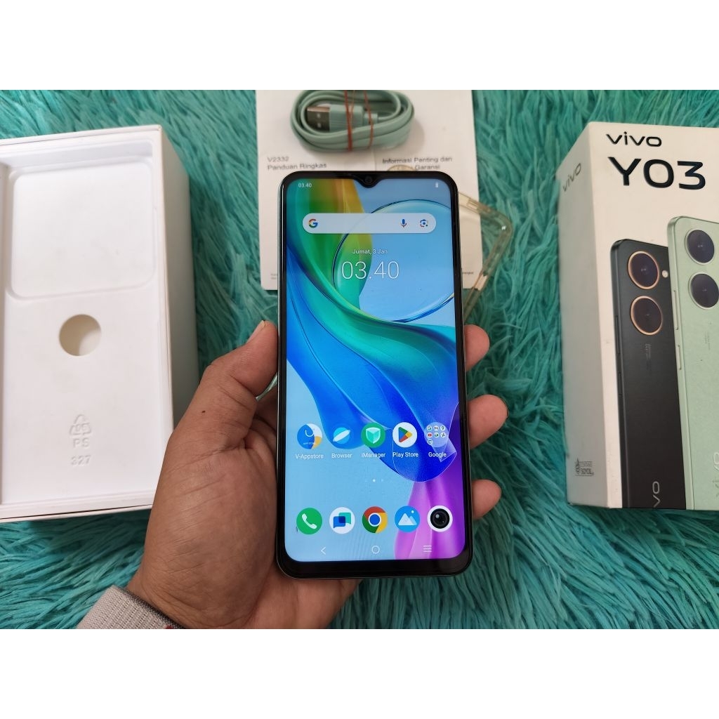 VIVO Y03 4/64 BEKAS ORIGINAL SECOND