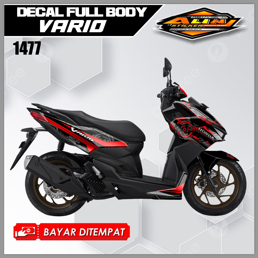 Decal stiker sticker Strip list VARIO 160 vario 160 2022 GRAFIS RACE MERAH