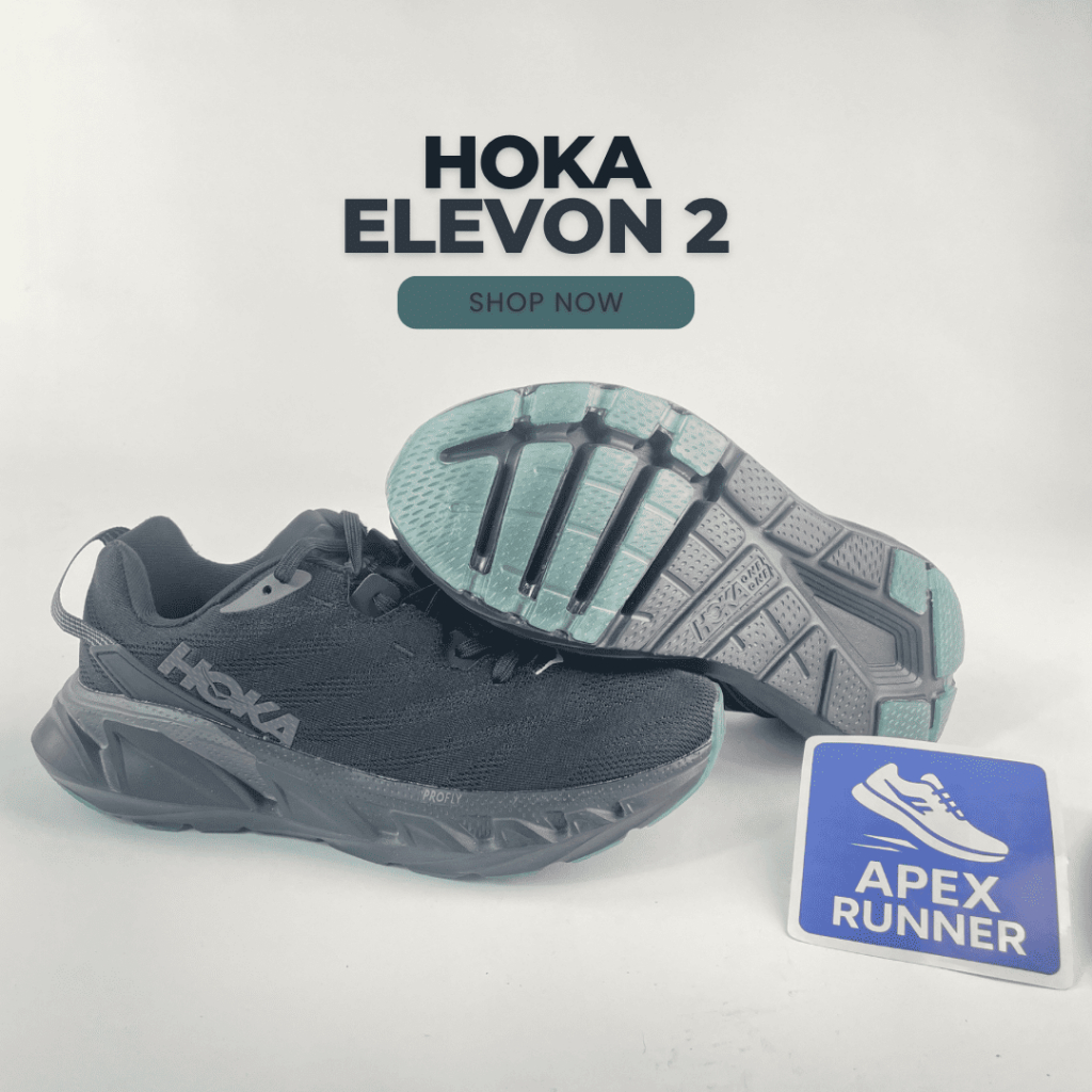 Sepatu Hoka One One Elevon 2 Black/Dark Shadow