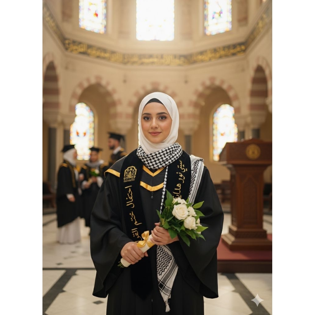 SELEMPANG WISUDA FONT ARABIC  BELAKANG V (CUSTOM)