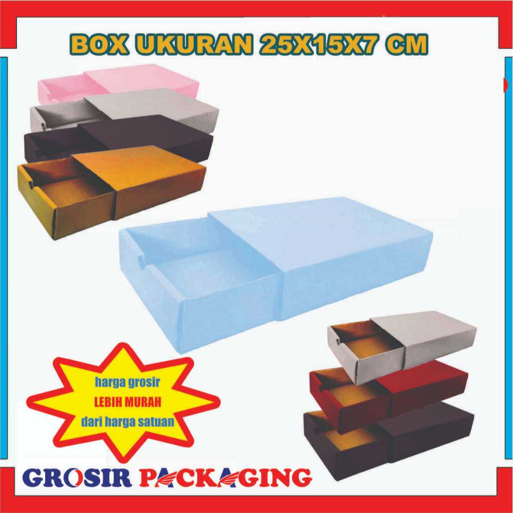 Box 25x15x7 Cm / Box Sleding / Corrugated Box Baju Tas