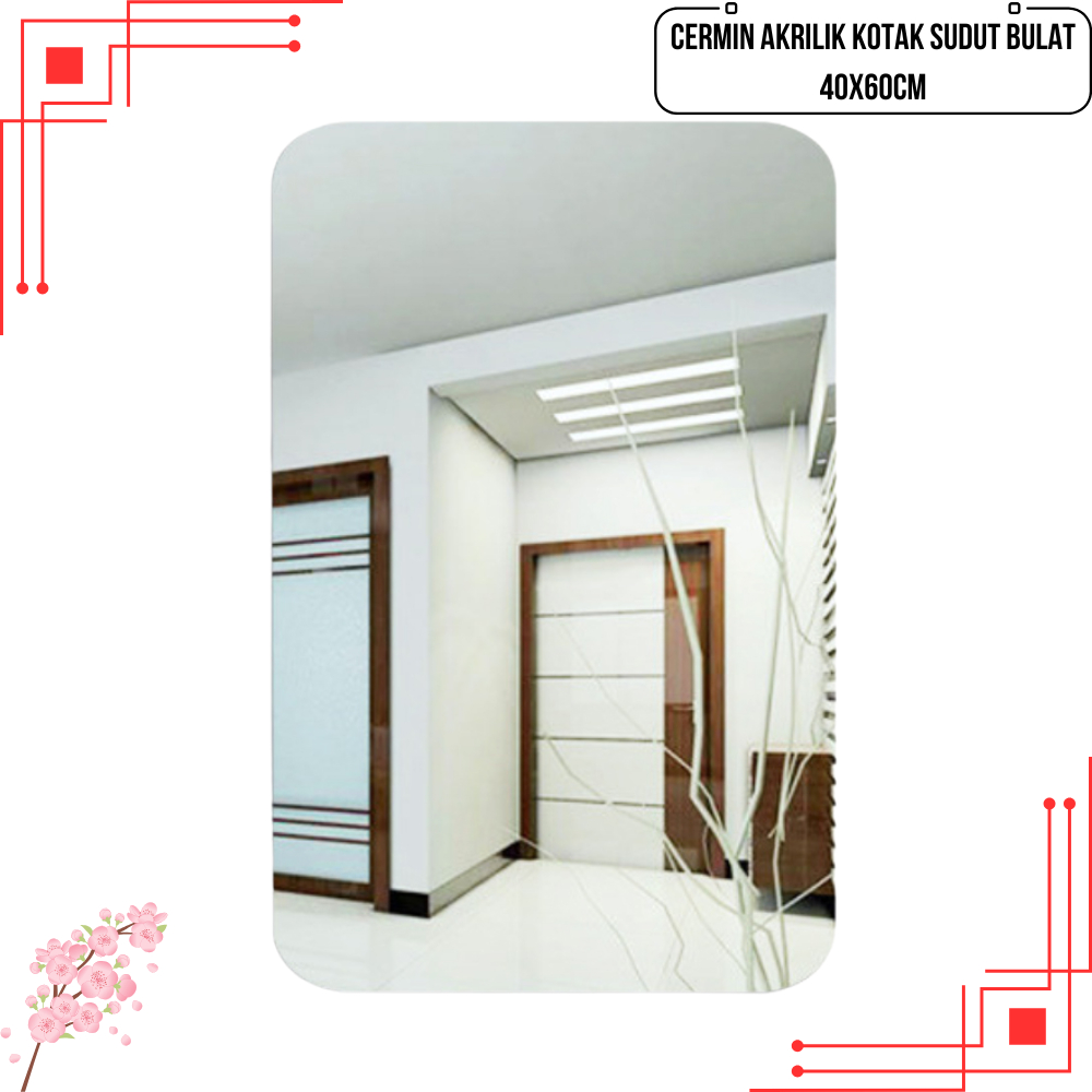 Akrilik Cermin Kamar Mandi Tempel Dinding Perekat Kamar Mandi Toilet Cermin