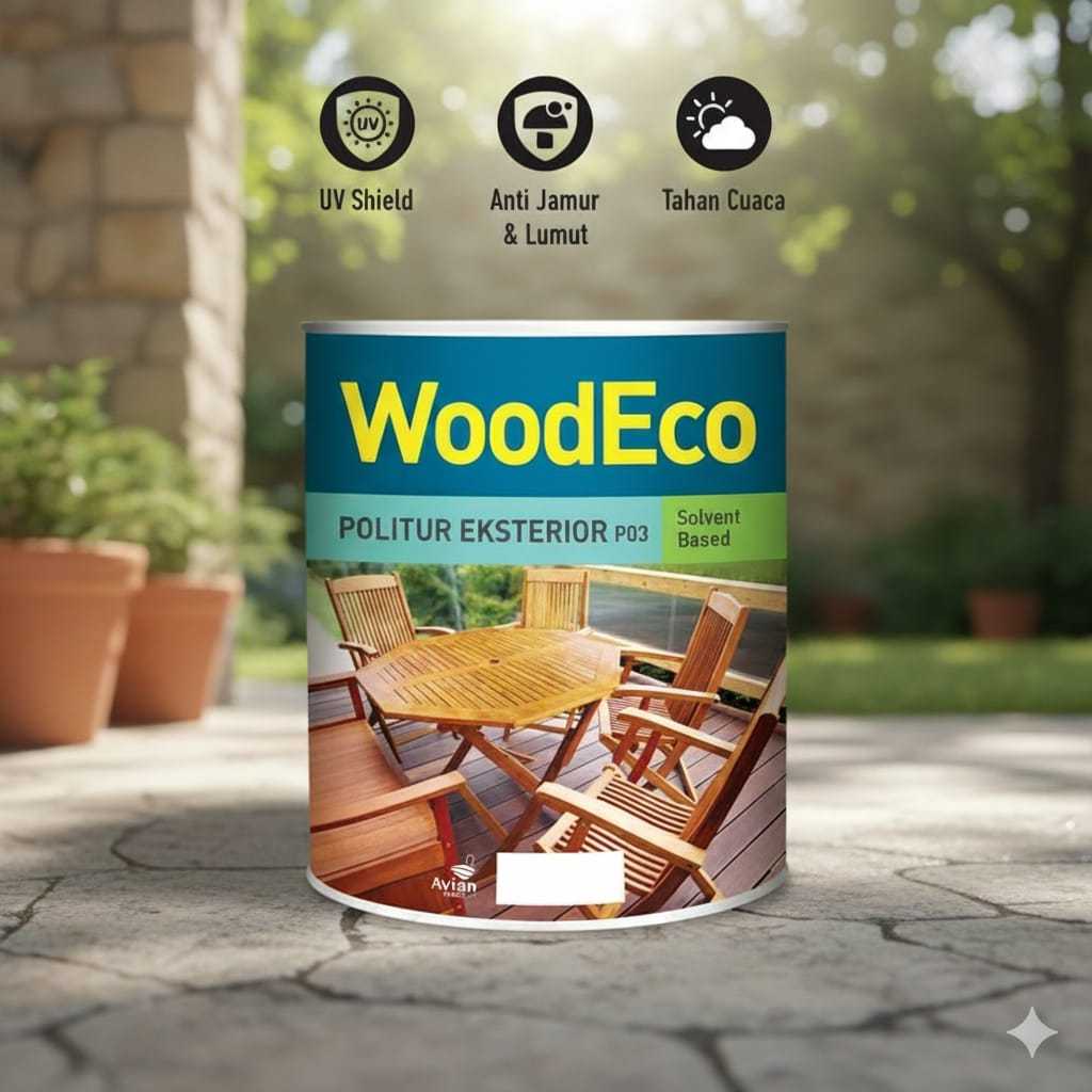 LENKOTE Politur WoodStain Woodeco Exterior Vernis Kayu Wood Stain Eco