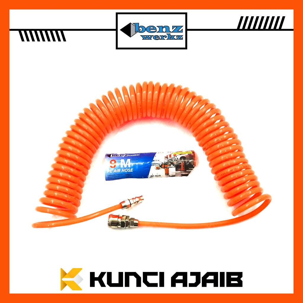 BENZ BZ-5609 Recoil Hose 9 Meter - Selang Angin Kompresor Spiral