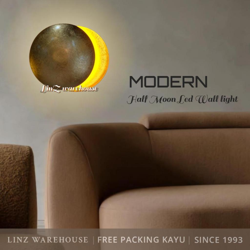 Lampu Dinding MODERN MINIMALIS HALF MOON LED wall lamp
