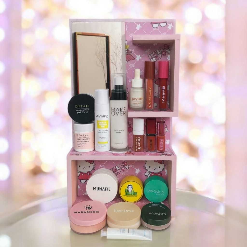 Rak Kosmetik Model C Kaca Rias Make Up - Rak Kosmetik Gantung