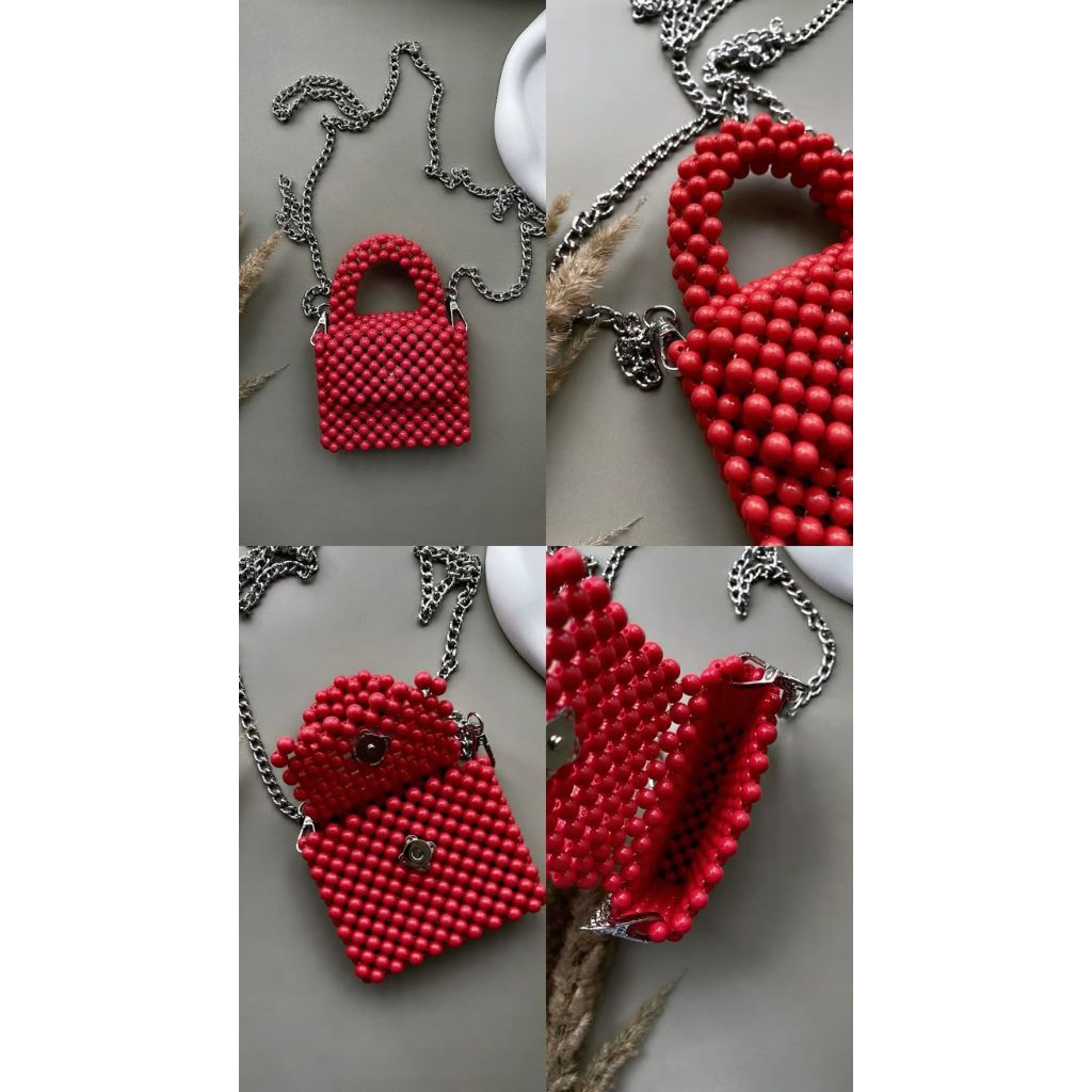 Tas wanita slempang warna merah mini