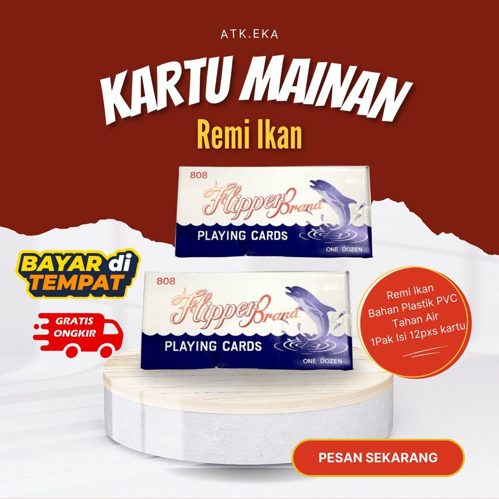 REMI IKAN/ KARTU REMI/ PLAYING CARD/ KARTU REMI MURAH