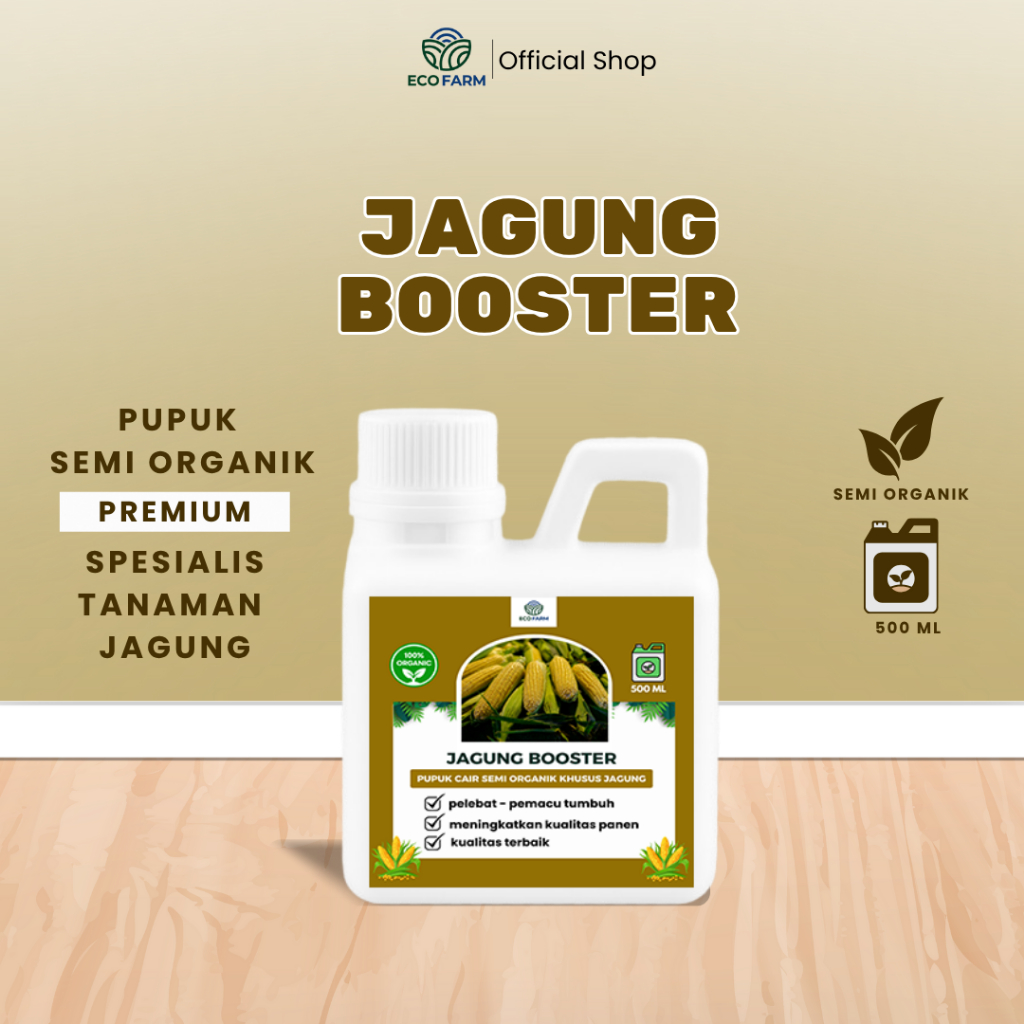 ECOFARM - BOOSTER JAGUNG 500ML - Pupuk organik Cair dan ZPT Khusus tanaman JAGUNG & Pelebat tanaman 