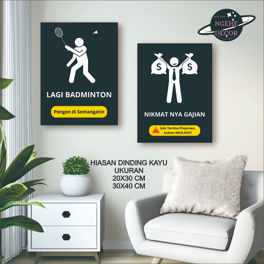Hiasan dinding quotes lucu / hiasan dinding kata kata lucu / dekorasi rumah dan kamar lucu ND7