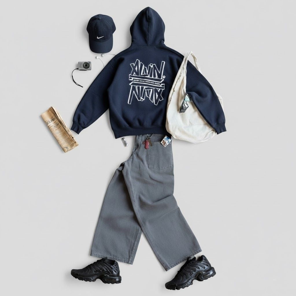 Hoodie Alvinclo Drack Navy Art