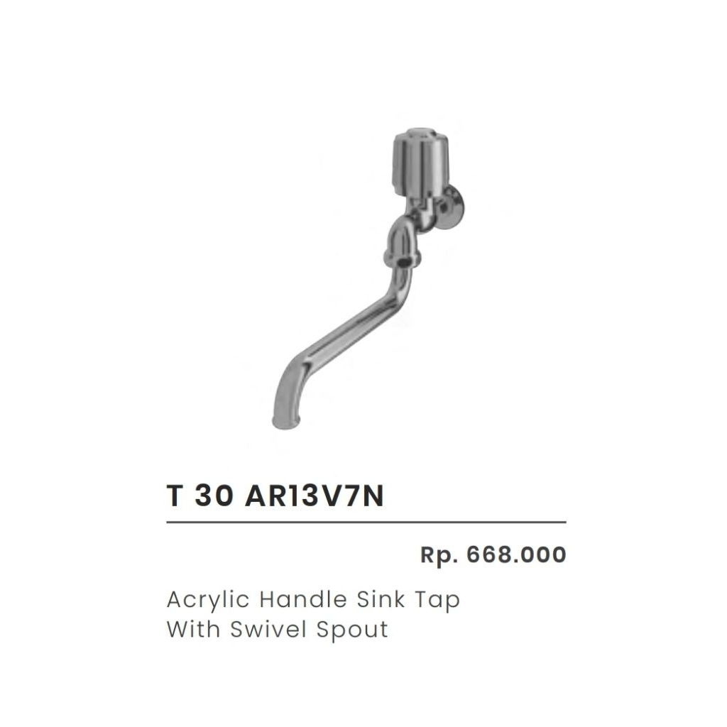 Kran Cuci Piring Bebek TOTO T 30 AR13V7N / Kran Sink Bebek T 30 AR13V7N TOTO / Kran Bebek Kitchen Si