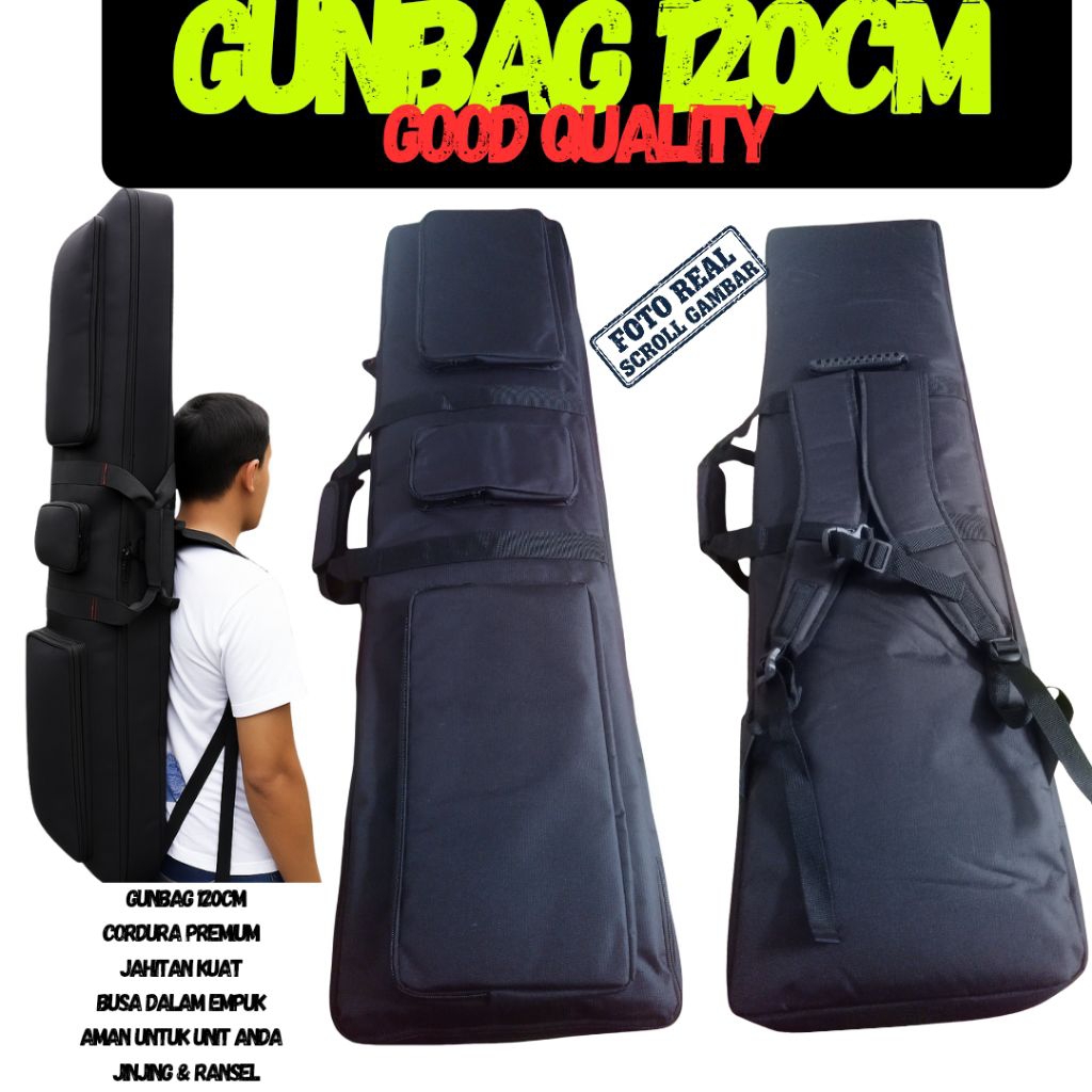 Tas Senjata Tactical Softcase Gun Bag Sarung Senjata Airsoft Tas Senapan Cover Senjata Cordura Premi