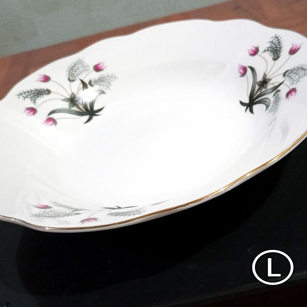 Piring Makan Keramik Fine China Motif Bunga Mawar Classic