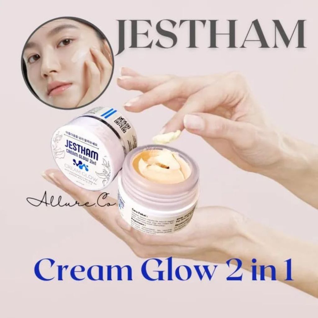 JESTHAM BRIGHTENING CREAM GLOW 2in1 || Mencerahkan Wajah & Kulit