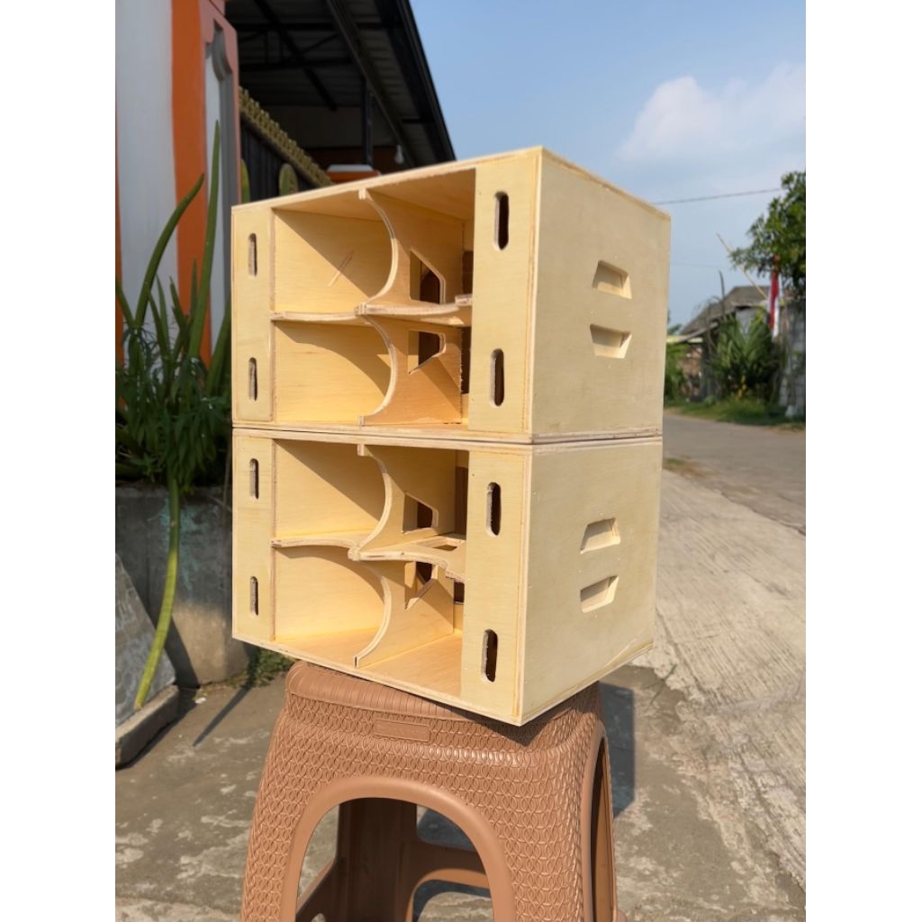 Box Anak Gajahan 10 inch Single triplek 15 mm sudah amplas halus