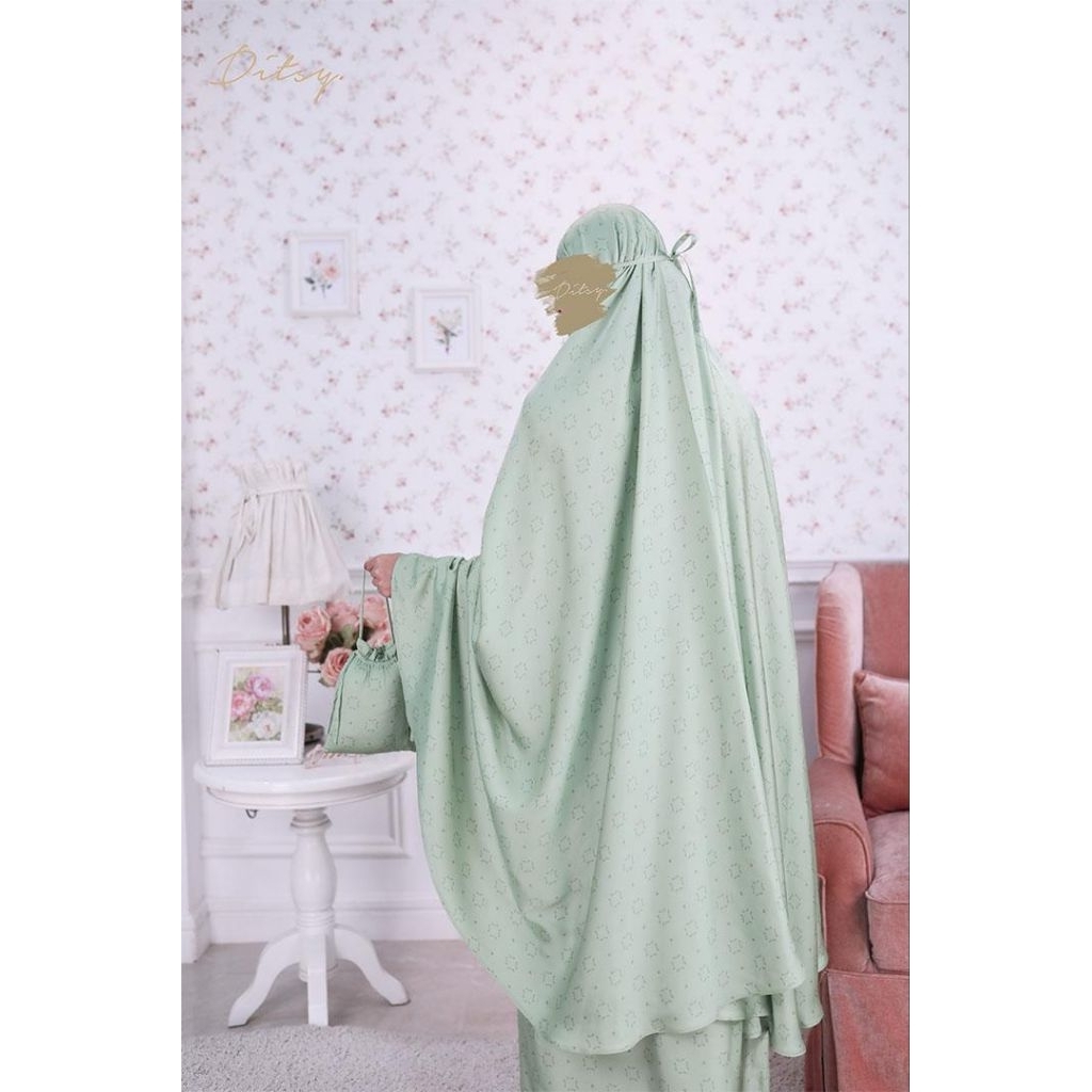Rameea Matcha Prayer Set Mukena Ditsy