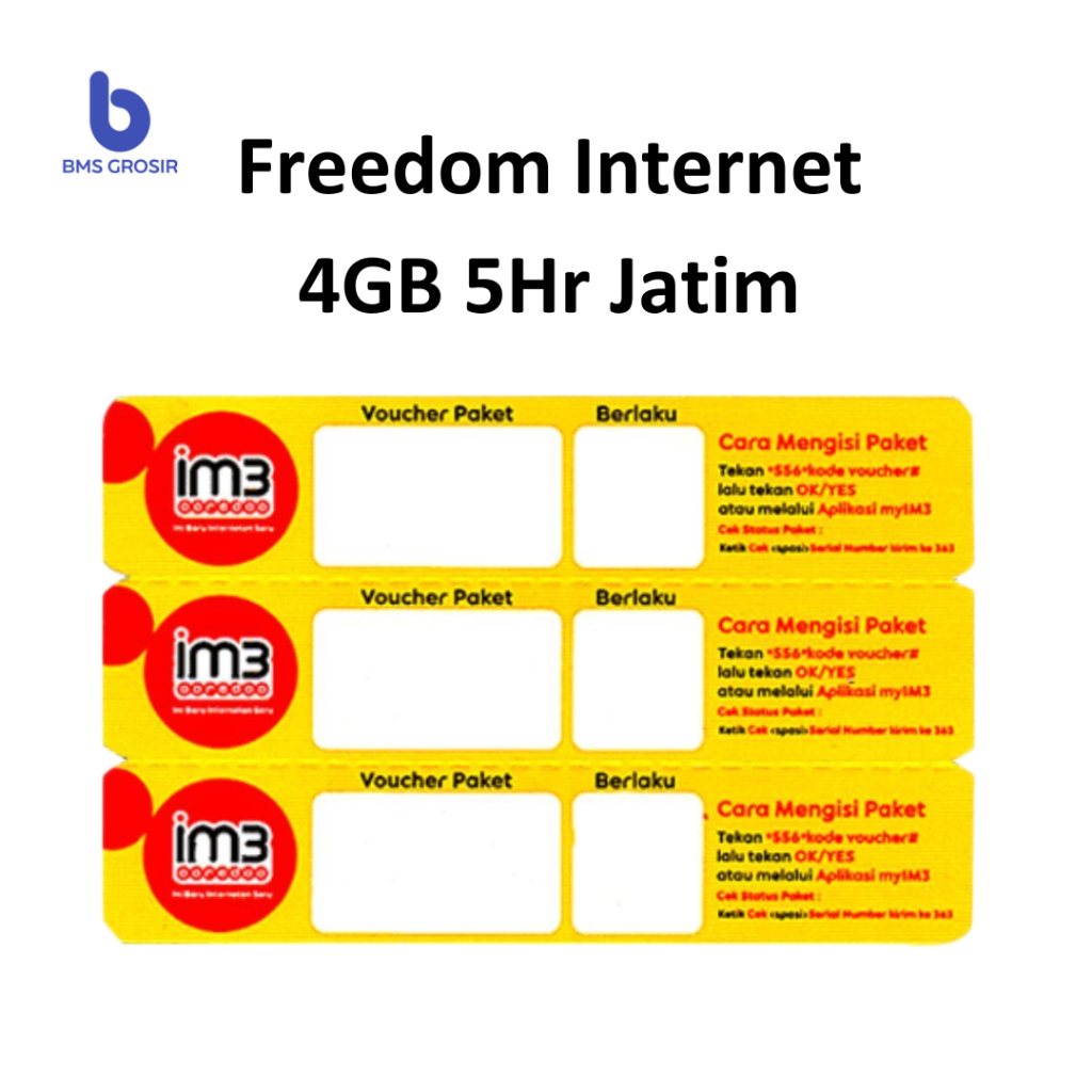 Voucher Indosat Freedom Kuota Harian 4GB 5Hr Jatim