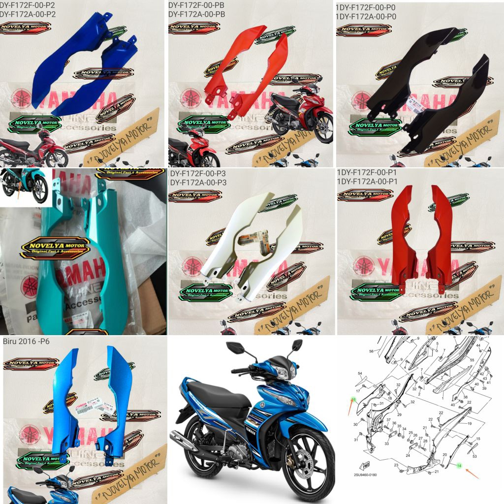 PANEL COVER SAMBUNGAN BODY SAMPING DEPAN BAWAH JUPITER Z1 FI 2012-2025 KANAN KIRI ORIGINAL YAMAHA 1D