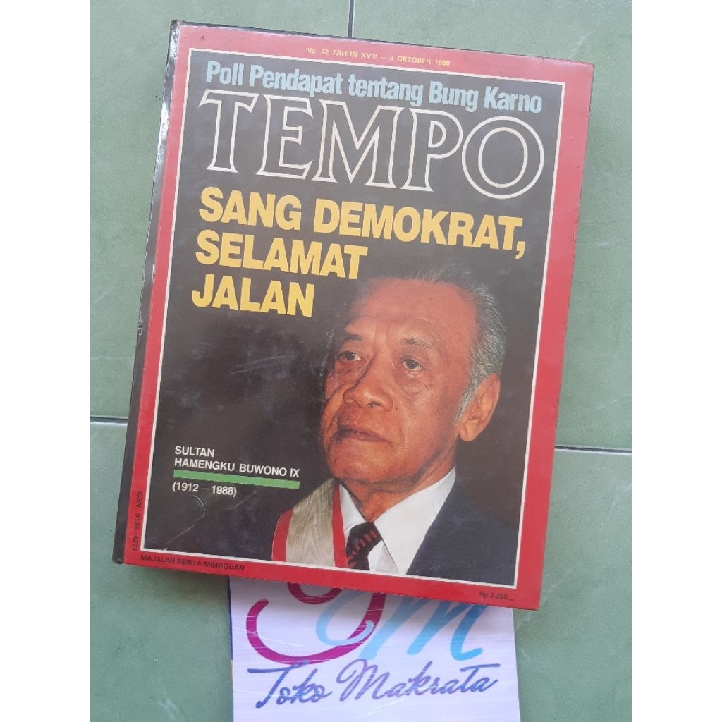 majalah TEMPO bundel cover SULTAN HAMENGKUBUWONO IX jadul lawas lama super langka