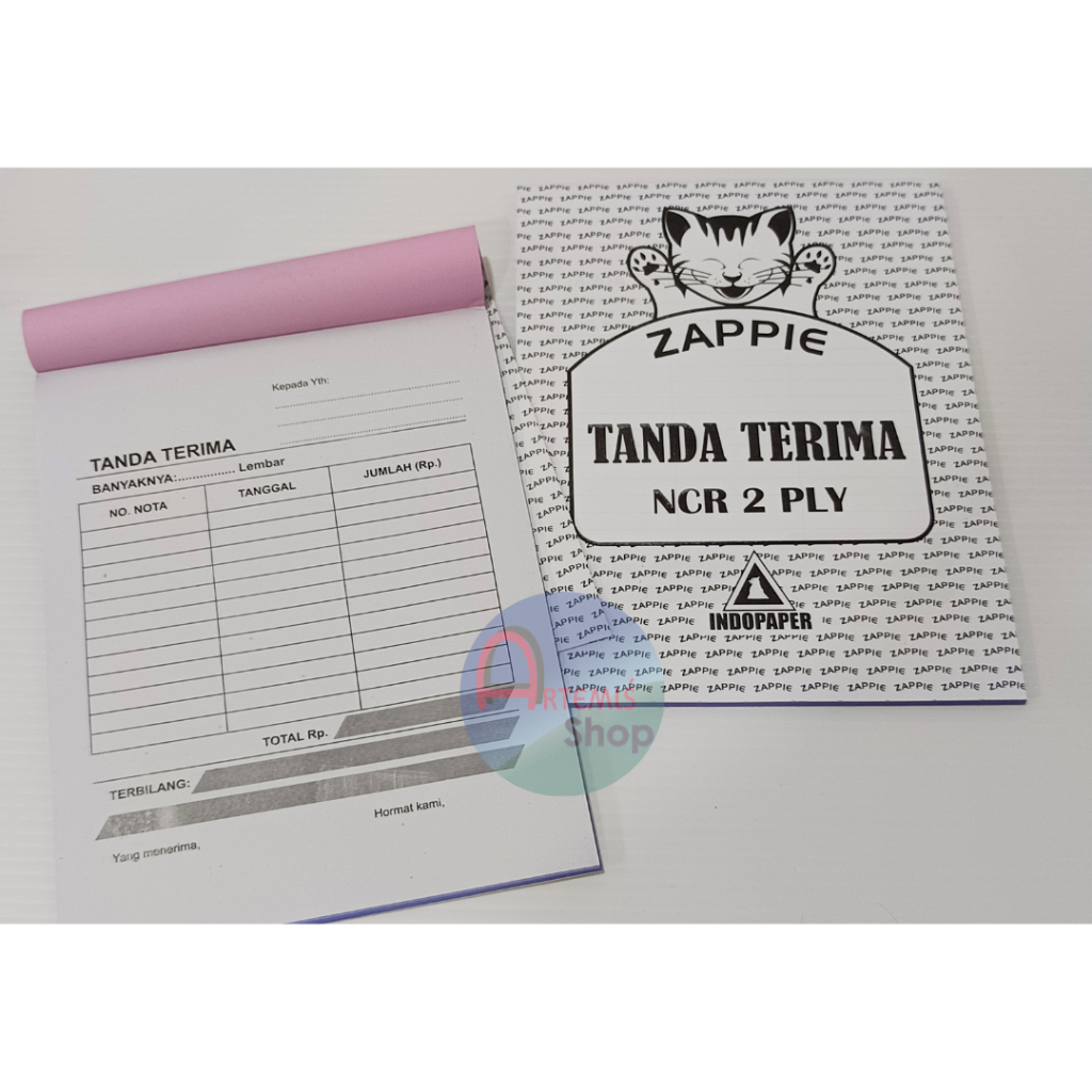 Buku Tanda Terima ZAPPIE Isi 25 Lembar Sheet Ukuran A5 NCR